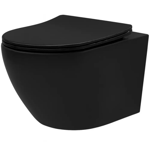 Rea Carlo Mini Tornado wc csésze ülőkével, matt feket REA-C3000