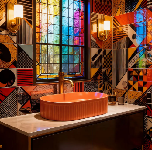 Rea Vanda pultra ültethető mosdó 49x31 cm, Cinnamon Matt REA-U6377