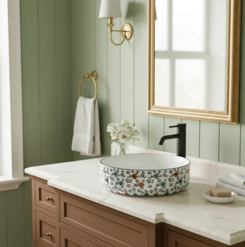 Rea Stefania pultra ültethető mosdó 36 cm, fehér REA-U9852