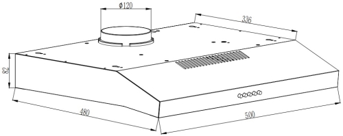 EVIDO LEAN 50X hagyományos páraelszívó, 50 cm, inox CHE5BX.1