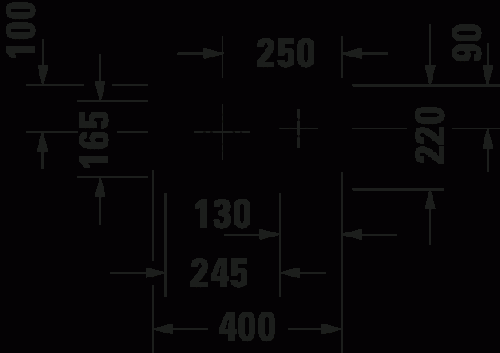 Duravit D-code II kézmosó 40x22 cm, fehér 07494000412