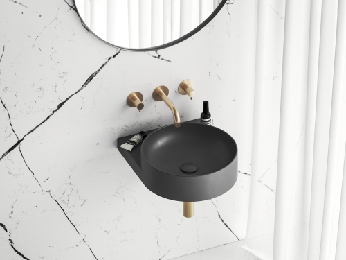 Ravak Yard 40 cm kerámia mosdó csaplyuk nélkül, antracit XJX03040000