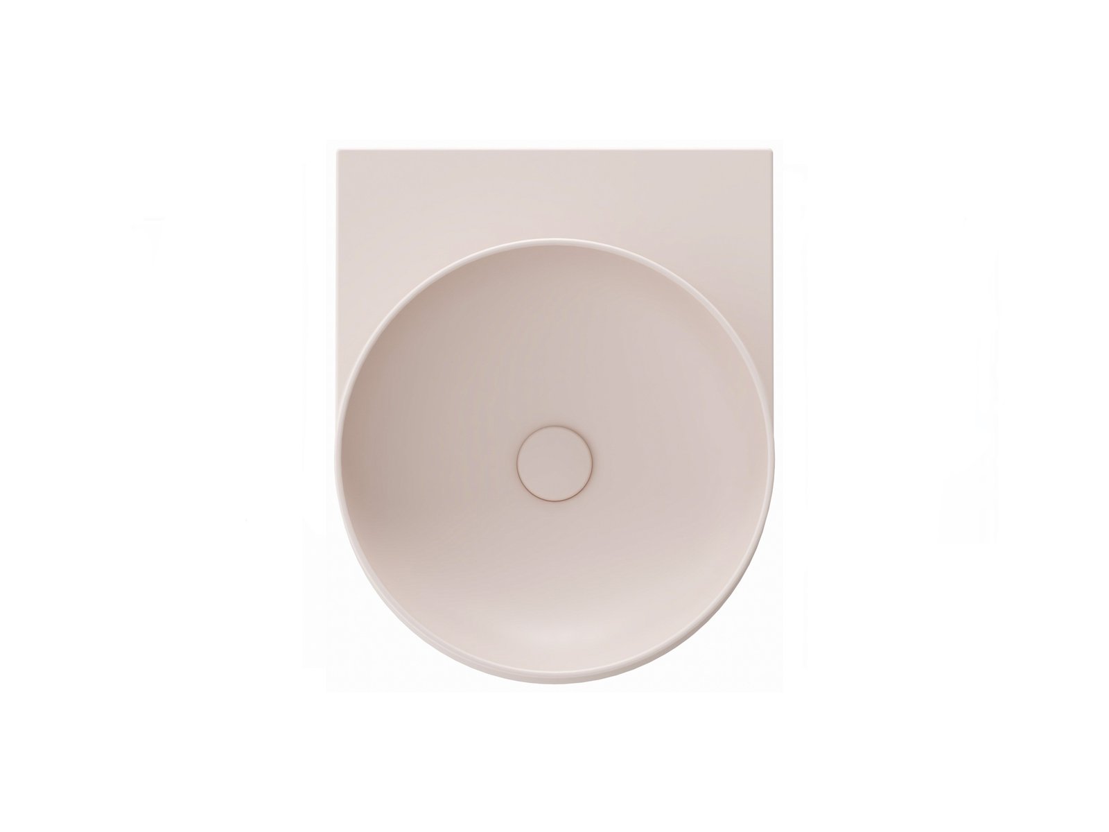 Ravak Yard 40 cm kerámia mosdó csaplyuk nélkül, Alabaster Pink XJX0G040000