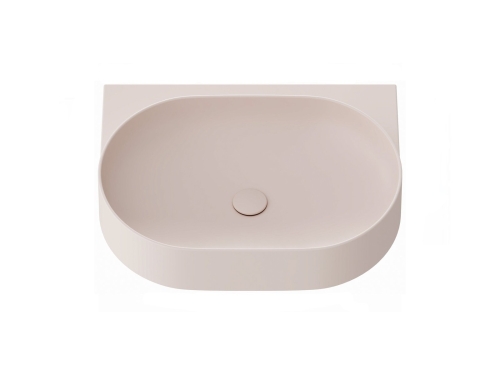 Ravak Yard 60 cm kerámia mosdó csaplyuk nélkül, Alabaster Pink XJX0G060000