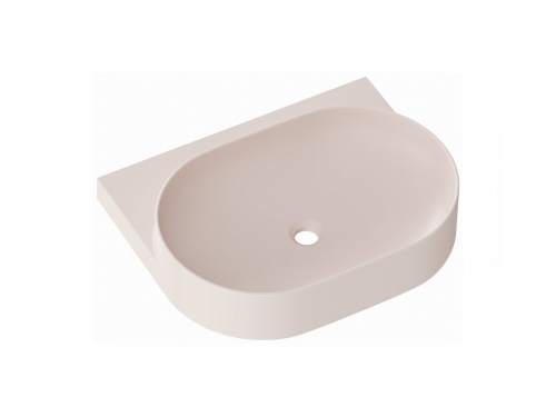 Ravak Yard 60 cm kerámia mosdó csaplyuk nélkül, Alabaster Pink XJX0G060000