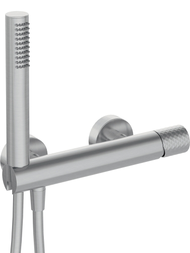 Deante SILIA HEXA zuhany csaptelep zuhanyszettel, szálcsiszolt króm BHS_F41M