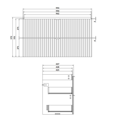 Cersanit TIRSO 100 cm alsószekrény, matt kasmír S1015-013