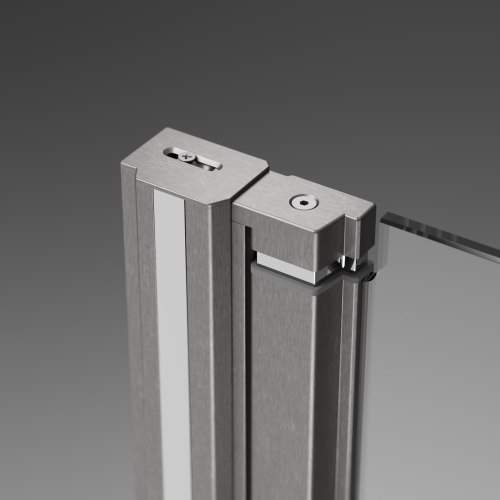 Radaway Nes Brushed Nickel KDJ I zuhanyajtó szálcsiszolt króm, 90 cm-es balos 10022090-91-01L