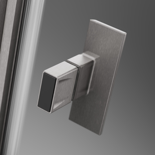 Radaway Nes Brushed Nickel KDJ I zuhanyajtó szálcsiszolt króm, 90 cm-es balos 10022090-91-01L