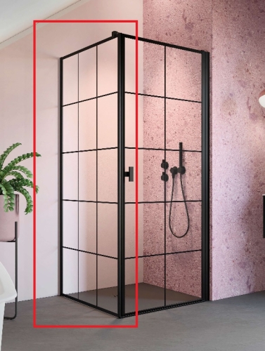 Radaway Nes Black S1 100 Factory oldalfal zuhanykabinhoz 100 cm, fekete 10039100-54-55