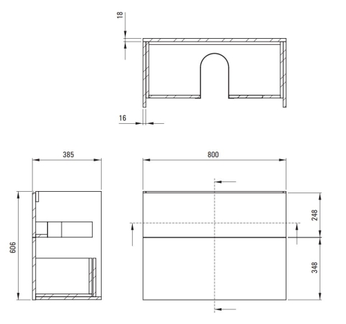 Deante PRIZMA 80 cm alsó szekrény, fényes fehér STU_6U81