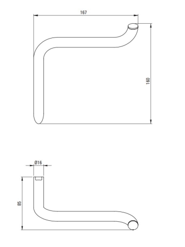 Deante SILIA fali WC-papír tartó, szálcsiszolt arany ADI_R211
