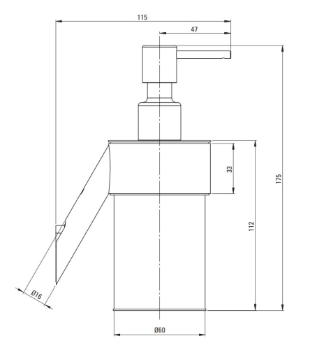 Deante SILIA fali szappanadagoló, titanium ADI_D421