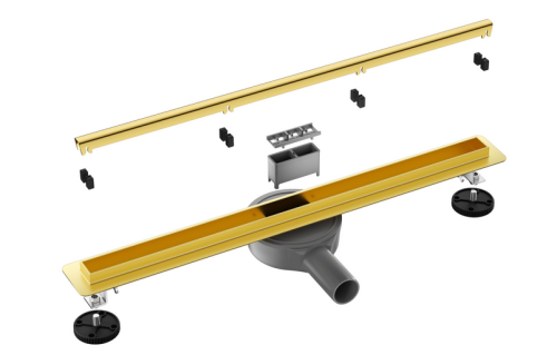 Balneo Slim & Low ProLine Gold 60 cm zuhanyfolyóka, szálcsiszolt arany A0401030201-1
