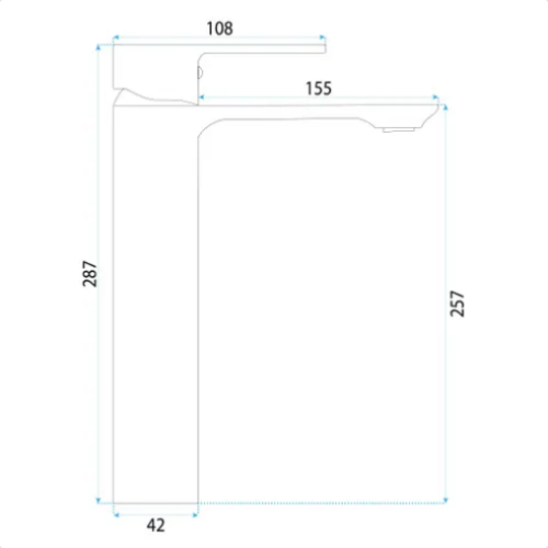Rea Drop Brush Gold magasított mosdó csaptelep, szálcsiszolt arany REA-B4637