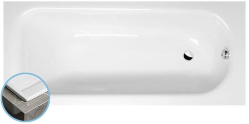 Sapho POLYSAN LAURA SLIM 160x70 cm kád, fehér 24611S
