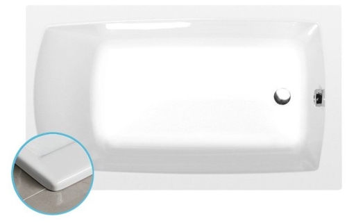 Sapho POLYSAN LILY SLIM 120x70 cm kád, fehér 25111S