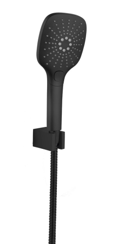 Sapho zuhanyszett 3 funkciós kézizuhannyal, matt fekete 1204-62B