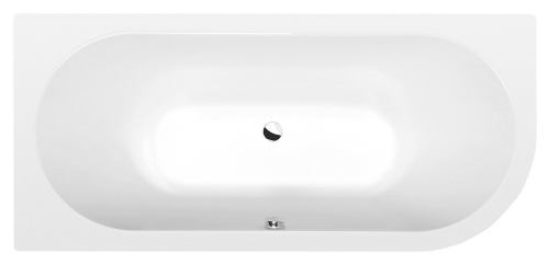 Sapho POLYSAN VIVA 175x80 cm balos aszimmetrikus kád, matt fehér 70119.11