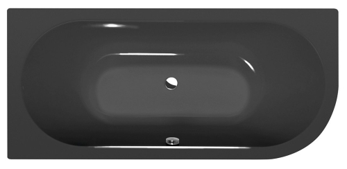 Sapho POLYSAN VIVA 175x80 cm balos aszimmetrikus kád, szürke 70119.30