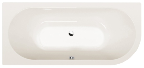 Sapho POLYSAN VIVA 175x80 cm balos aszimmetrikus kád, elefántcsont 70119.40