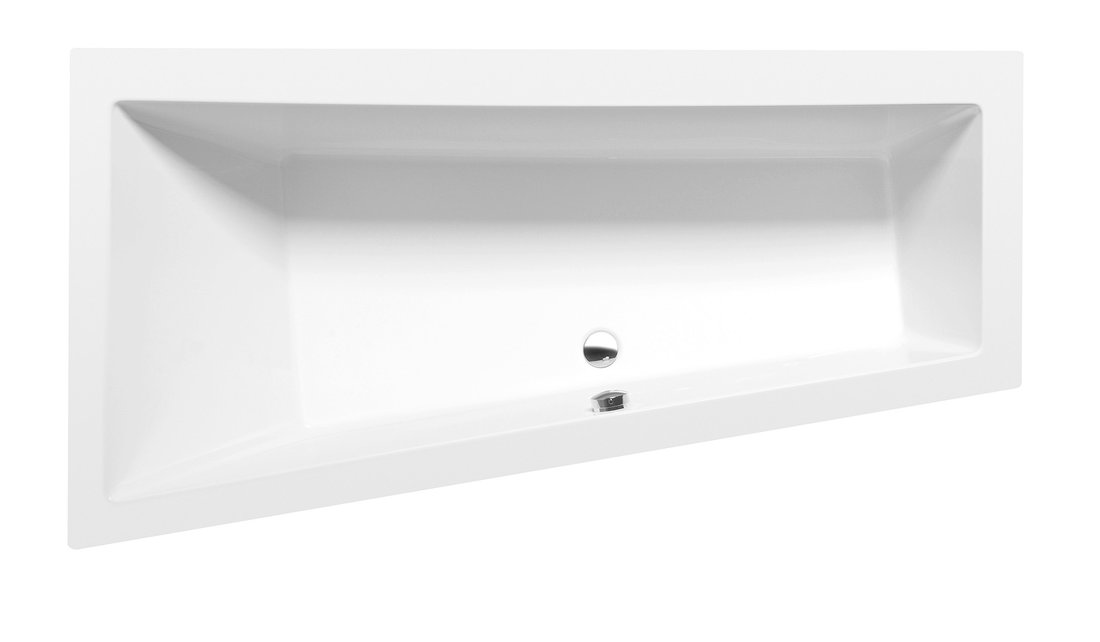 Sapho POLYSAN ANDRA 180x90 cm balos aszimmetrikus kád, matt fehér 72872.11