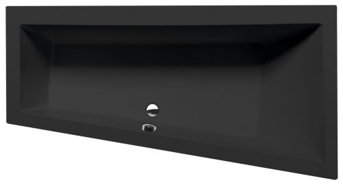 Sapho POLYSAN ANDRA 170x90 cm jobbos aszimmetrikus kád, matt fekete 81511.21