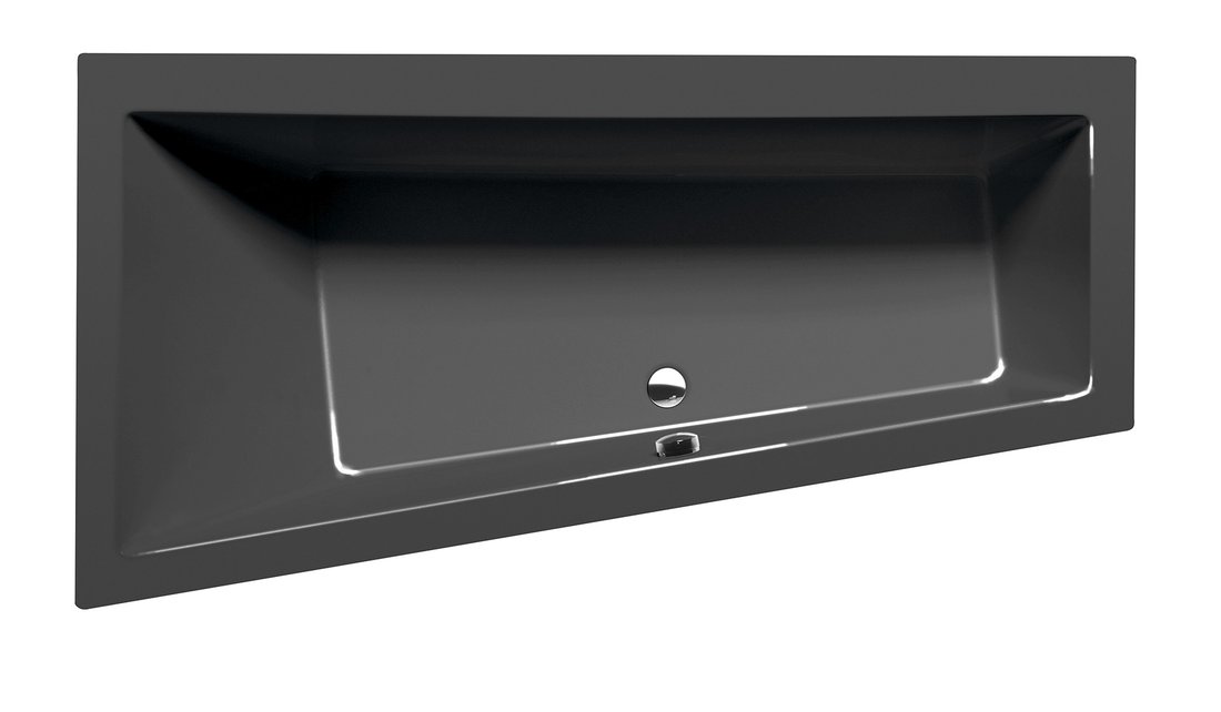 Sapho POLYSAN ANDRA 160x90 cm balos aszimmetrikus kád, szürke 81521.30