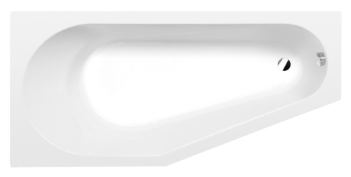 Sapho POLYSAN TIGRA 170x80 cm balos aszimmetrikus kád, matt fehér 90111.11