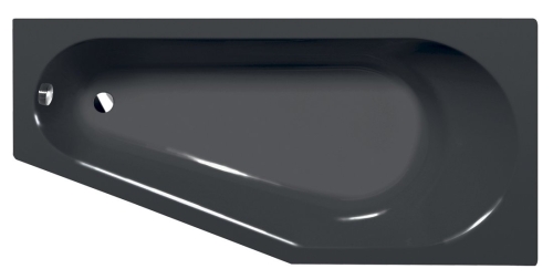 Sapho POLYSAN TIGRA 170x80 cm jobbos aszimmetrikus kád, szürke 90611.30