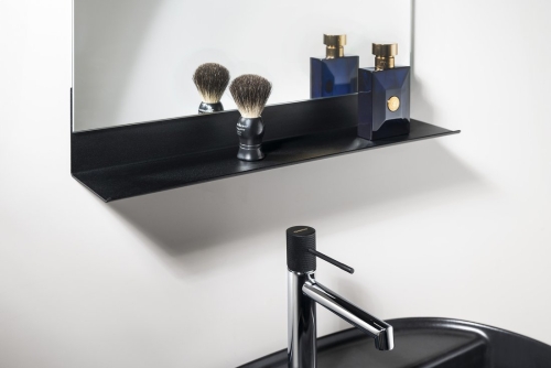 Sapho AQUALINE 40 cm polc, matt fekete 33216