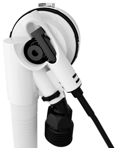 Sapho POLYSAN MARBLE 80 cm bovdenes lefolyó kádtöltővel, fehér 11052.10