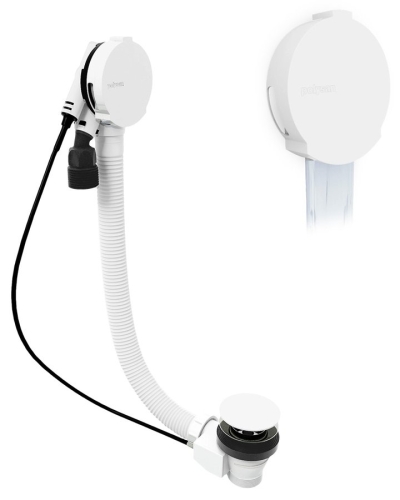 Sapho POLYSAN 80 cm bovdenes lefolyó kádtöltővel, fehér 71853.10