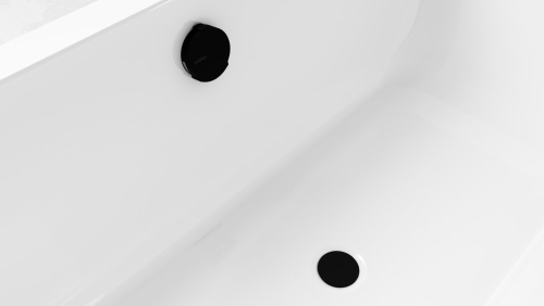 Sapho POLYSAN 100 cm bovdenes lefolyó kádtöltővel, matt fekete 71855.21