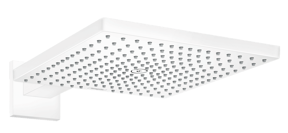 Hansgrohe Raindance E 300 Air 1jet fejzuhany 390 mm zuhanykarral EcoSmart 9 l/perc, matt fehér 26239700