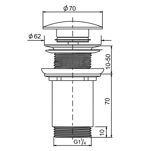 Sapho kerámia klik-klak mosdólefolyó, márvány AR900PT