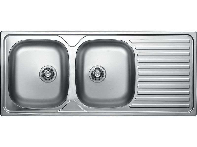 LAVEO ORION 2CS kétmedence csepptálcás inox mosogató szifonnal SKO_021T