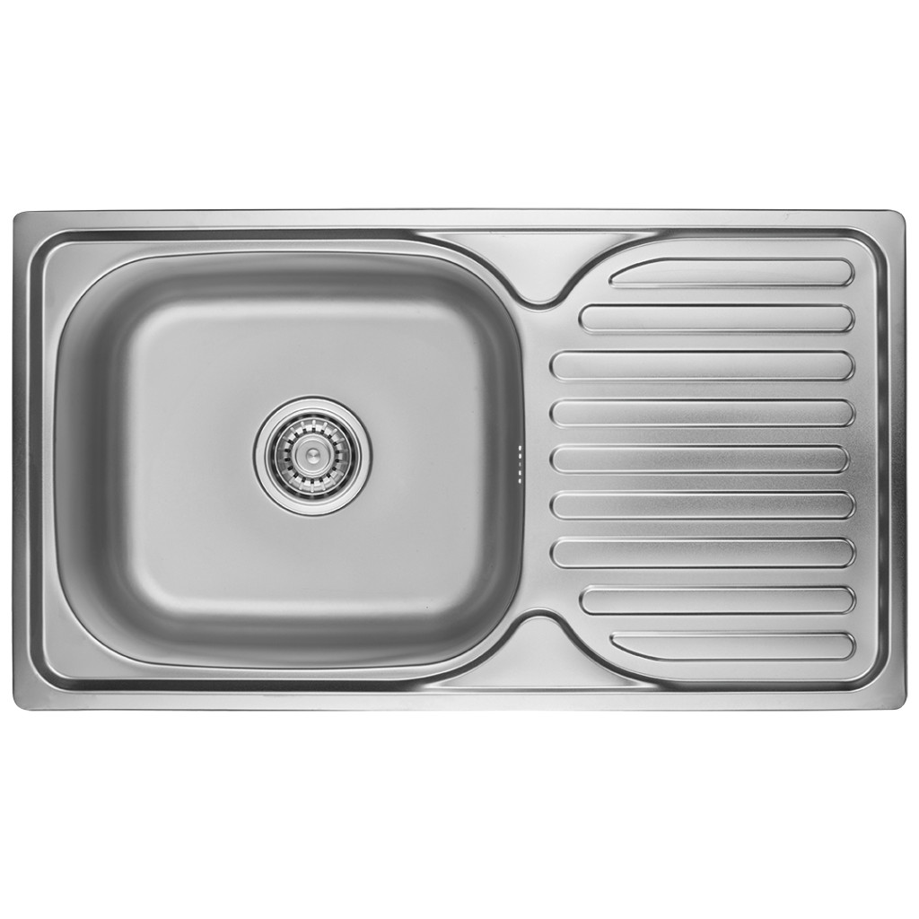 LAVEO ORION egymedence csepptálcás inox mosogató szifonnal SKO_011T
