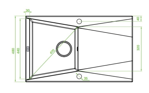 Laveo GRENADA csepptálcás gránit mosogató, jázmin SBG_J11T