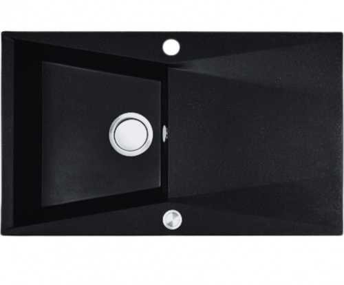 Laveo GRENADA csepptálcás gránit mosogató matt fekete SRG_711B