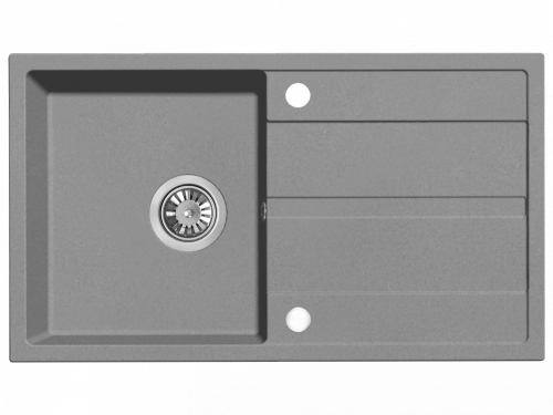 Laveo HACK csepptálcás gránit mosogató, szürke S52_511Y