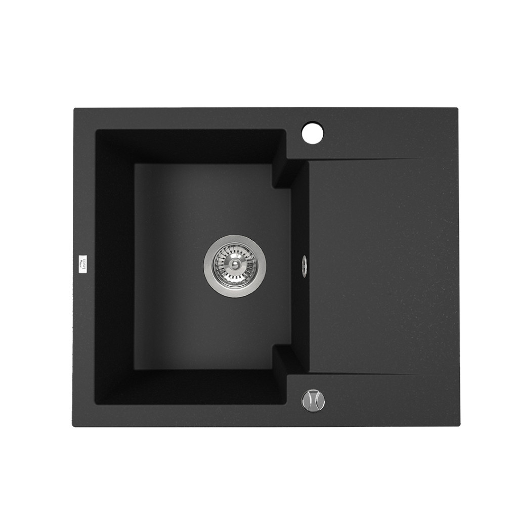 Laveo PICO 45S mini gránit mosogató, fekete szemcsés SRH_713Y