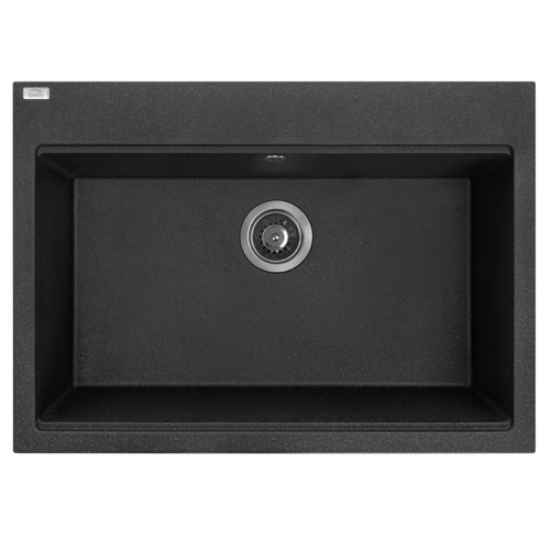 LAVEO TAU 7 nagymedencés gránit mosogató, szemcsés fekete SRT_7107