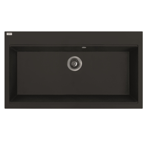LAVEO TAU 9 nagymedencés gránit mosogató, matt fekete SRT_B109