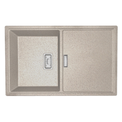 Laveo TONGA csepptálcás gránit mosogató, bézs SPT_411T