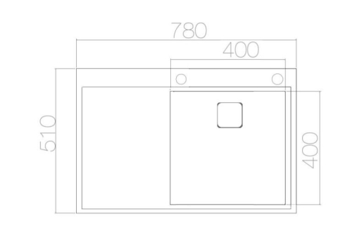 AS 3326RS HAND MADE inox mosogató jobbos AS-3326RS