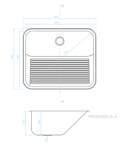LAVEO EKO falikút, inox SKE_090A