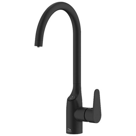 Laveo CLARO álló mosogató csaptelep víztisztító csatlakozással, matt fekete K. BAK_798D