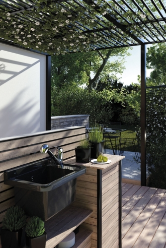 LAVEO DAGA - ROSSO zuhanyfejes mosogató csaptelep, króm K. BKR_069D