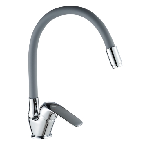 LAVEO ELZA F álló mosogató csaptelep rugalmas tömlővel, szürke/króm BKE_967D